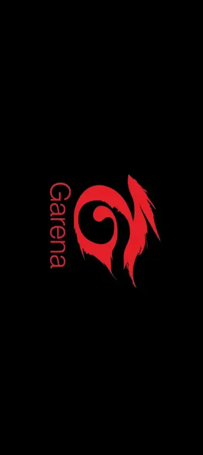 The Garena splash screen shown while the Free Fire proxy build loads, white screen with the red Garena flame mark